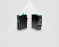 5 port GigE Switch with 4 POE+ ports - DIN rail mounting