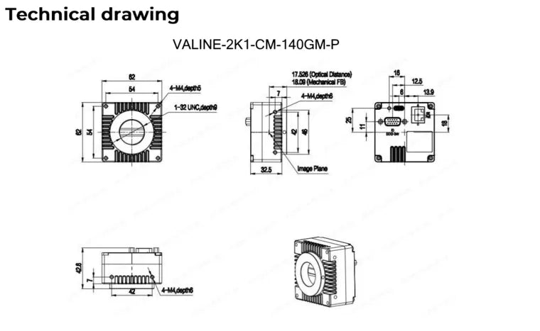 VALINE-2K1-CM-140GM-P Camera Linescan 6