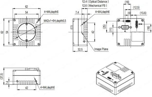 VALINE-2K1-M42-180U3M Camera Linescan Mechanical drawing 3