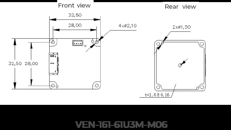 VEN-161-61U3C-M05 Camera USB3 Vision 4