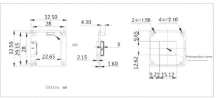 VEN-830-22U3C-M06 Camera USB3 Vision Mechanical drawing 3