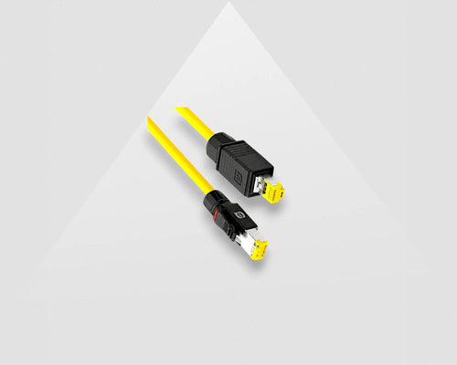20-meter GigE-kabel, Cat6A, Harting PushPull naar RJ45, IP65/67